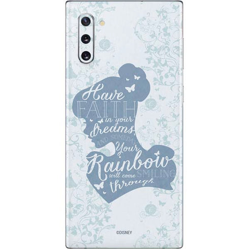 Disney Cinderella Faith In Your Dreams Silhouette Galaxy Note 10 Skin